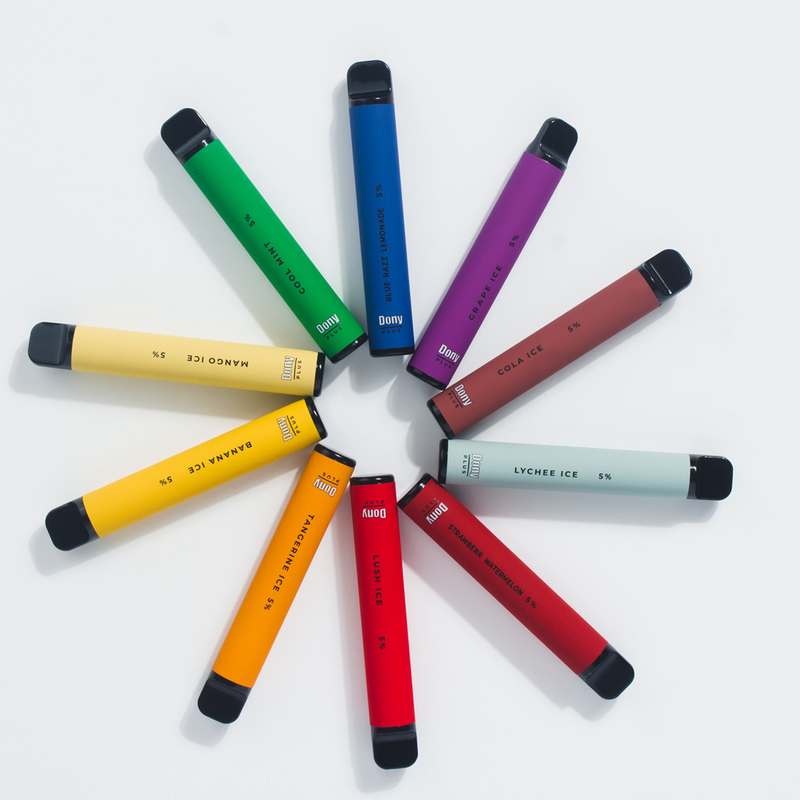 Dony ECO Plus 800puffs 3.2ml ডিসপোজেবল কাস্টম ভ্যাপার সিগারেট 550mAh ব্যাটারি 15 ফ্লেভার