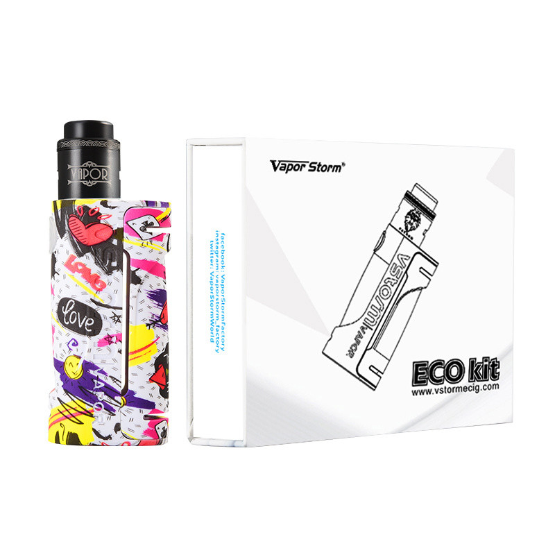 Abs প্লাস্টিক 18650 ব্যাটারি ভ্যাপ বক্স মড কিটস 90W / Vapor Storm Eco RDA কিট