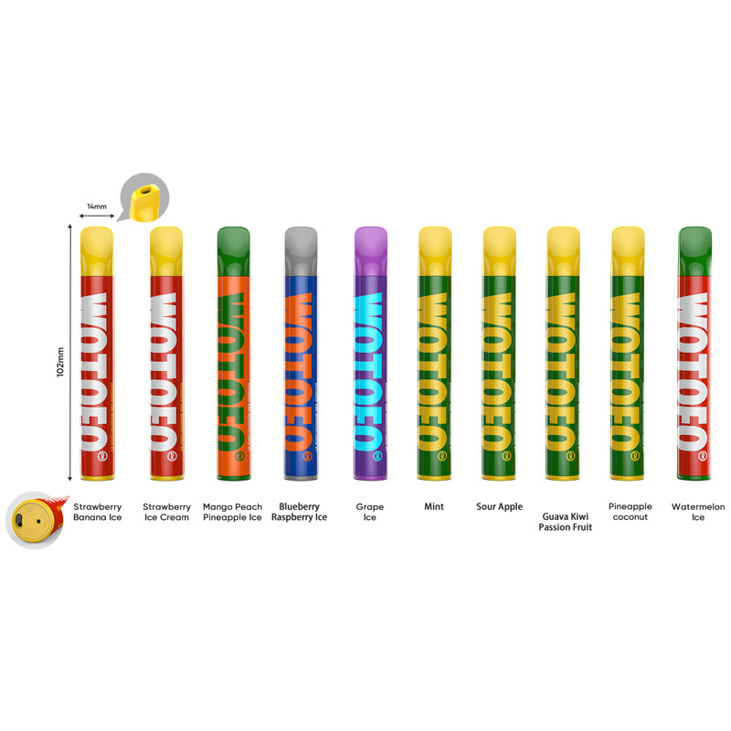 ডিসপোজেবল পড ভ্যাপস Wotofo Mini+ 800 Puffs 2.8ml 500mah ব্যাটারি ইলেকট্রনিক ভ্যাপোরাইজার পেন