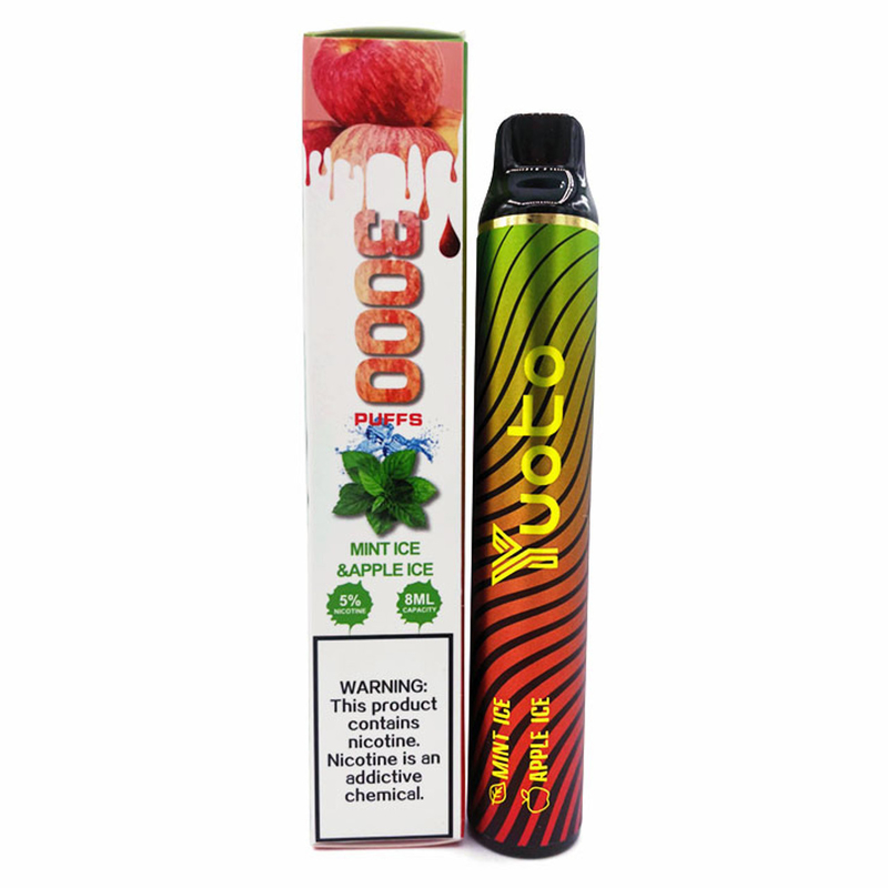 ডিসপোজেবল ফ্লেভারড পড ভ্যাপস 3000 পাফস 1650mah 8ml ডুয়াল ফ্লেভার ইউওটো সুইচ
