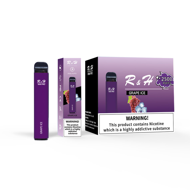 ডিসপোজেবল পড ভ্যাপস ম্যাক্স প্রো 8ml 950mah 2500 পাফস 1.3ohm মেশ কয়েল ডিসপোজেবল কিট