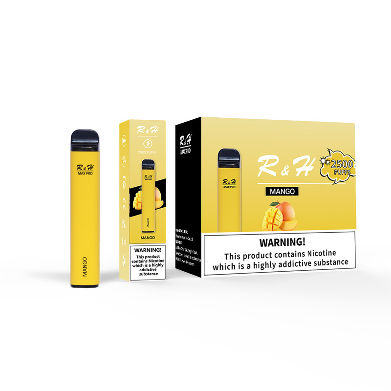 ডিসপোজেবল পড ভ্যাপস ম্যাক্স প্রো 8ml 950mah 2500 পাফস 1.3ohm মেশ কয়েল ডিসপোজেবল কিট
