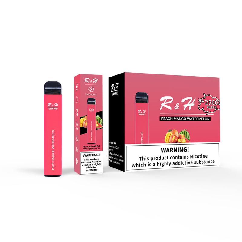 ডিসপোজেবল পড ভ্যাপস ম্যাক্স প্রো 8ml 950mah 2500 পাফস 1.3ohm মেশ কয়েল ডিসপোজেবল কিট
