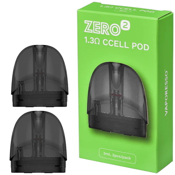 Vaporesso Zero 2 খালি Vape Pod কার্টিজ 2pcs 1.3ohm Ccell (1.0ohm মেশ পডস)