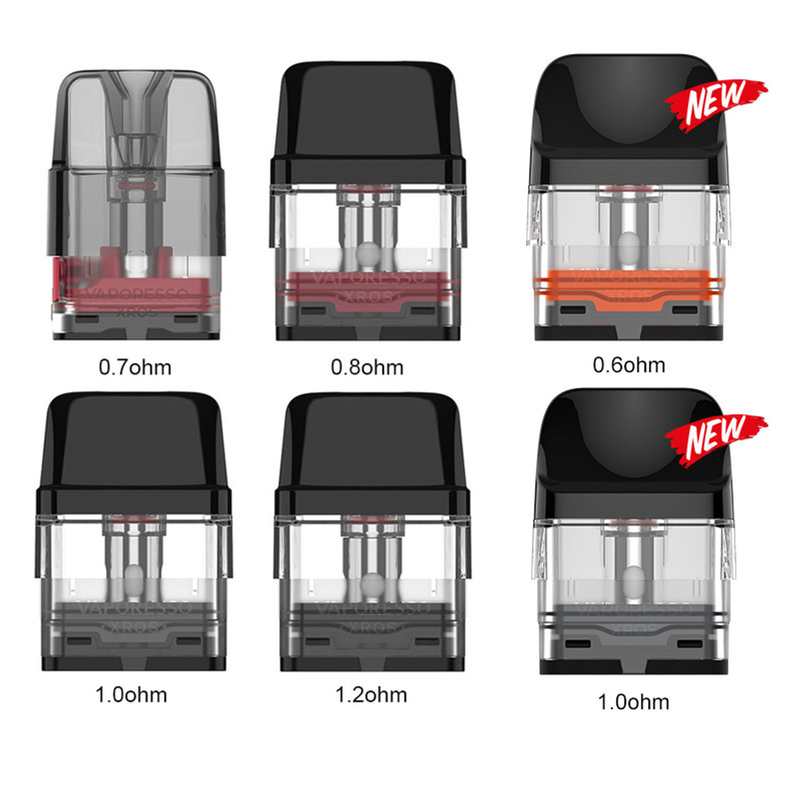 Vaporesso Xros কার্টিজ পডস 2ml 4pcs স্ট্যান্ডার্ড TPD সংস্করণ সামঞ্জস্যপূর্ণ Xros সিরিজ পড কিট