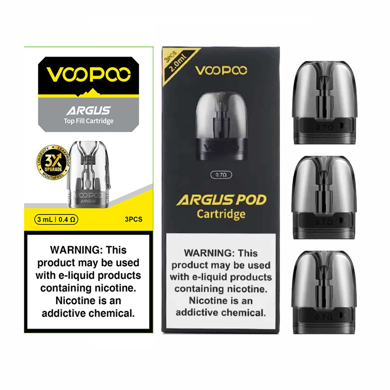 ভুপু আর্গাস টপ ফিল কার্তুজ ৩ মিলি 0.4Ω/ 0.7Ω Argus Pod / Argus P1 / Argus Z / Argus G / Argus Pod SE এর জন্য